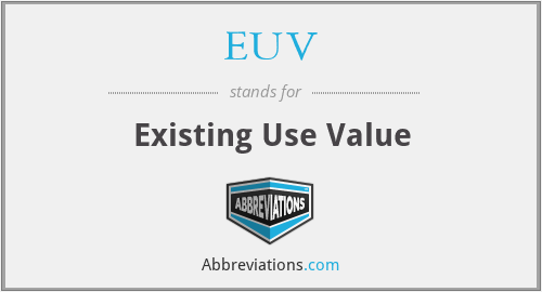 EUV - Existing Use Value
