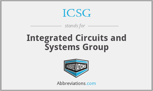 ICSG - Integrated Circuits and Systems Group
