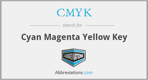 CMYK - Cyan Magenta Yellow Key