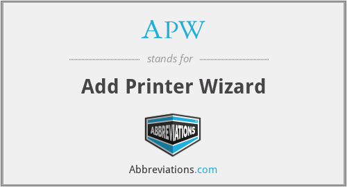 APW - Add Printer Wizard