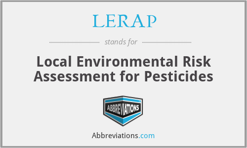 LERAP - Local Environmental Risk Assessment for Pesticides