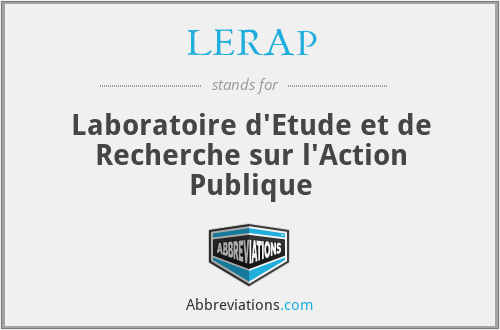 LERAP - Laboratoire d'Etude et de Recherche sur l'Action Publique
