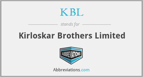KBL - Kirloskar Brothers Limited