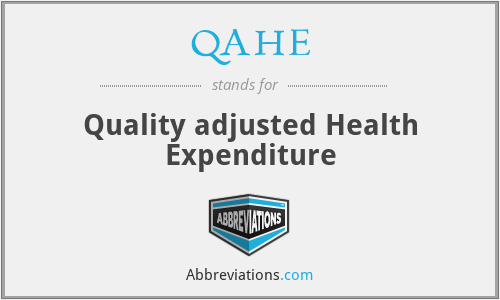 QAHE - Quality adjusted Health Expenditure