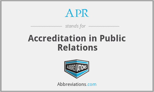 APR - Accreditation in Public Relations