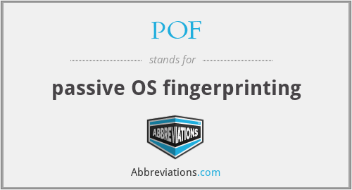 POF - passive OS fingerprinting