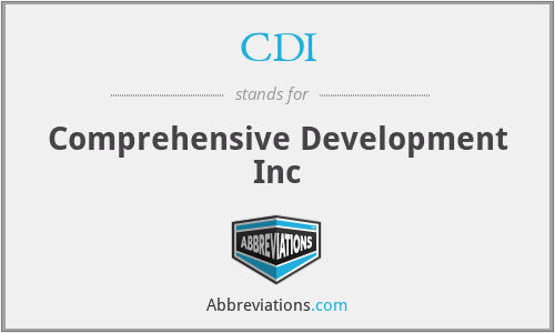 CDI - Comprehensive Development Inc