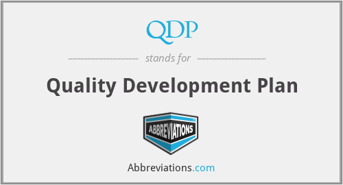 QDP - Quality Development Plan