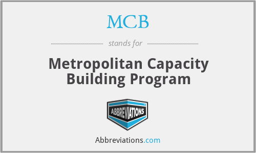 MCB - Metropolitan Capacity Building Program