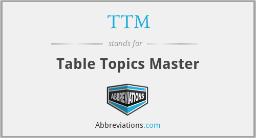 TTM - Table Topics Master