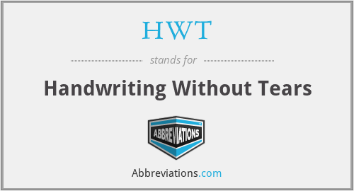 HWT - Handwriting Without Tears