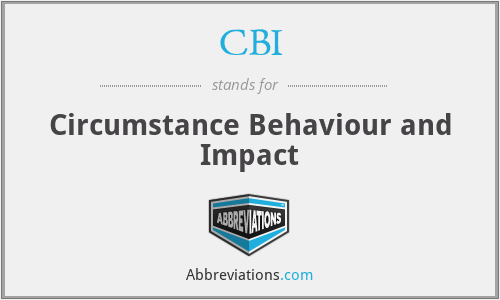 CBI - Circumstance Behaviour and Impact