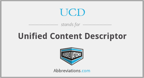 UCD - Unified Content Descriptor
