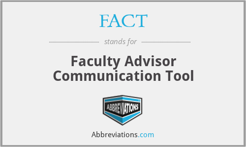 FACT - Faculty Advisor Communication Tool