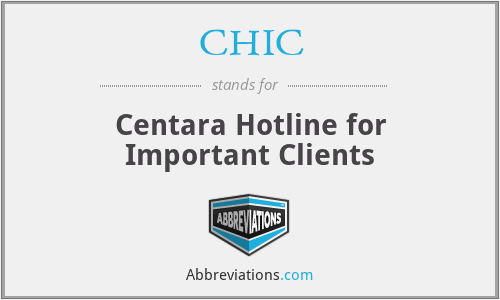 CHIC - Centara Hotline for Important Clients
