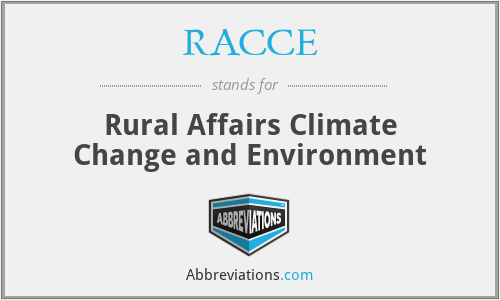 RACCE - Rural Affairs Climate Change and Environment