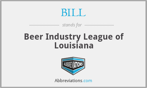 BILL - Beer Industry League of Louisiana