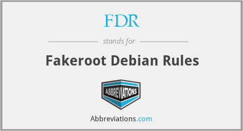 FDR - Fakeroot Debian Rules