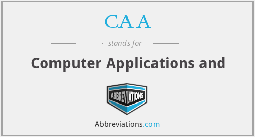 CAA - Computer Applications and