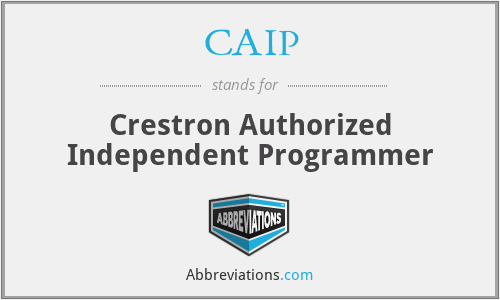 CAIP - Crestron Authorized Independent Programmer