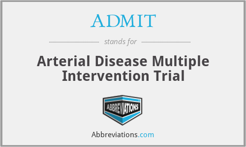 ADMIT - Arterial Disease Multiple Intervention Trial