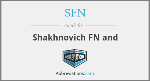 SFN - Shakhnovich FN and