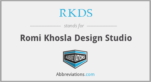 RKDS - Romi Khosla Design Studio