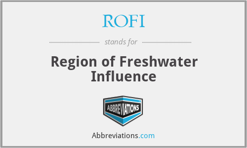 ROFI - Region of Freshwater Influence