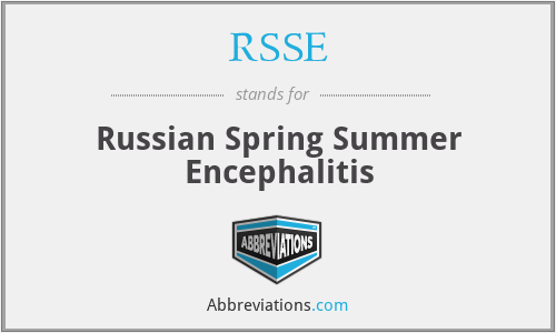 RSSE - Russian Spring Summer Encephalitis