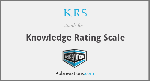 KRS - Knowledge Rating Scale