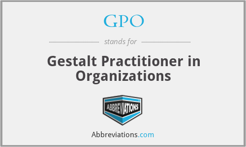 GPO - Gestalt Practitioner in Organizations