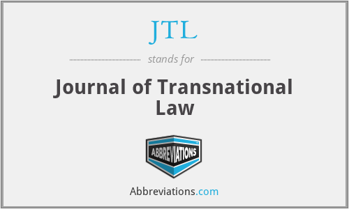 JTL - Journal of Transnational Law