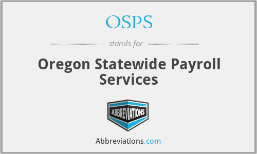 OSPS - Oregon Statewide Payroll Services