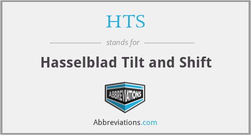 HTS - Hasselblad Tilt and Shift