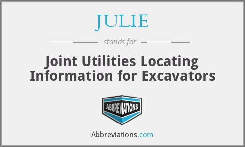JULIE - Joint Utilities Locating Information for Excavators