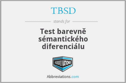 TBSD - Test barevně sémantického diferenciálu