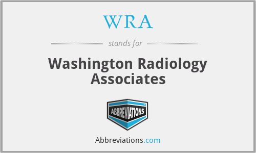 WRA - Washington Radiology Associates