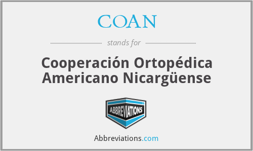COAN - Cooperación Ortopédica Americano Nicargüense