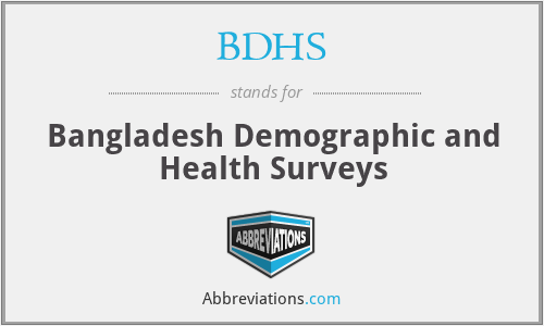 BDHS - Bangladesh Demographic and Health Surveys