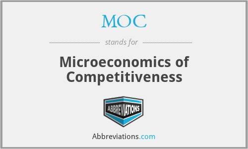 MOC - Microeconomics of Competitiveness