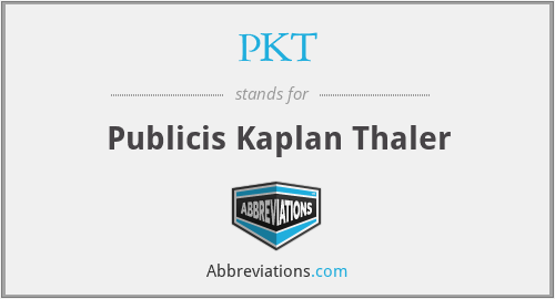 PKT - Publicis Kaplan Thaler