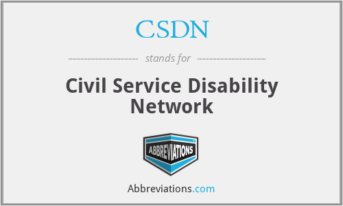 CSDN - Civil Service Disability Network