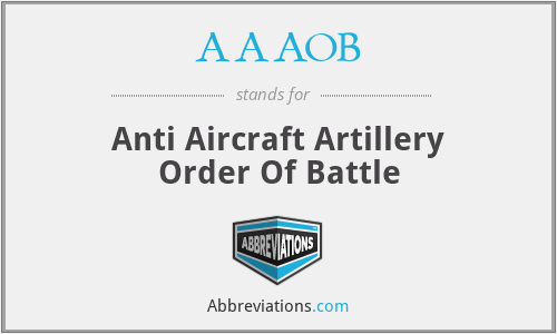 AAAOB - Anti Aircraft Artillery Order Of Battle