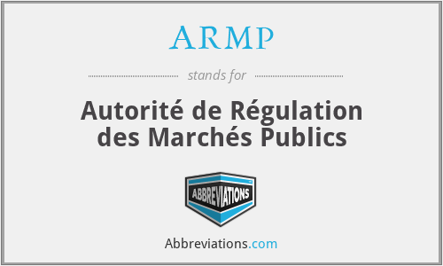 ARMP - Autorité de Régulation des Marchés Publics