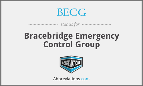 BECG - Bracebridge Emergency Control Group