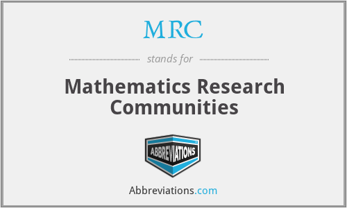 MRC - Mathematics Research Communities