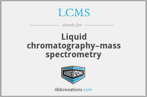 LCMS - Liquid chromatography–mass spectrometry