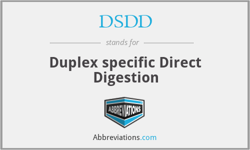 DSDD - Duplex specific Direct Digestion