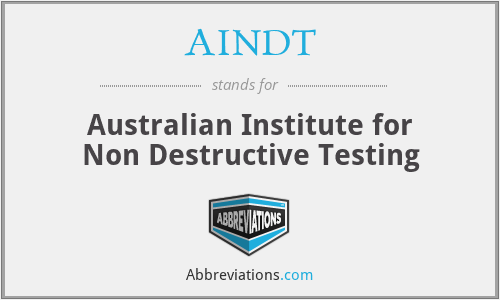 AINDT - Australian Institute for Non Destructive Testing
