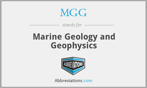 MGG - Marine Geology and Geophysics